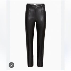 Wilfred Black Straight Leg Rebel Faux Leather Pants
